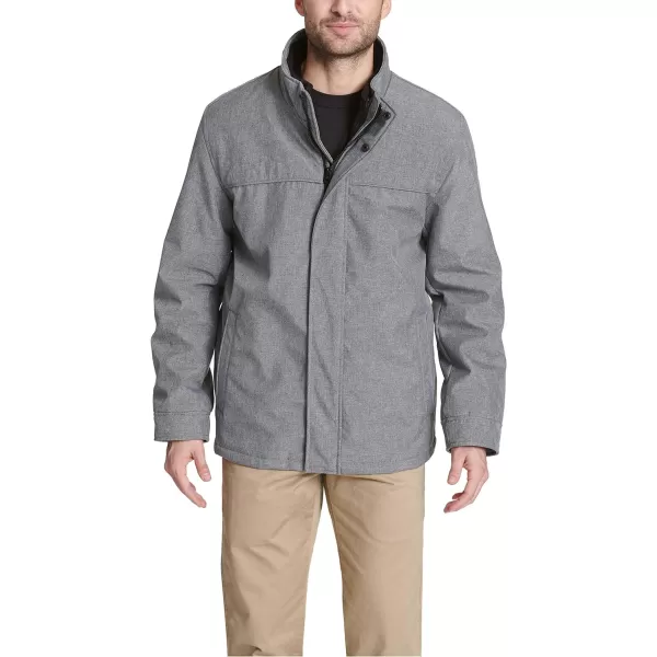 Dockers Mens 3in1 Soft Shell Systems Jacket with Fleece LinerHeather Grey