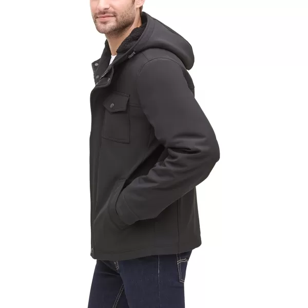 Dockers Mens Arctic Cloth Sherpa Storm JacketBlack Soft Shell