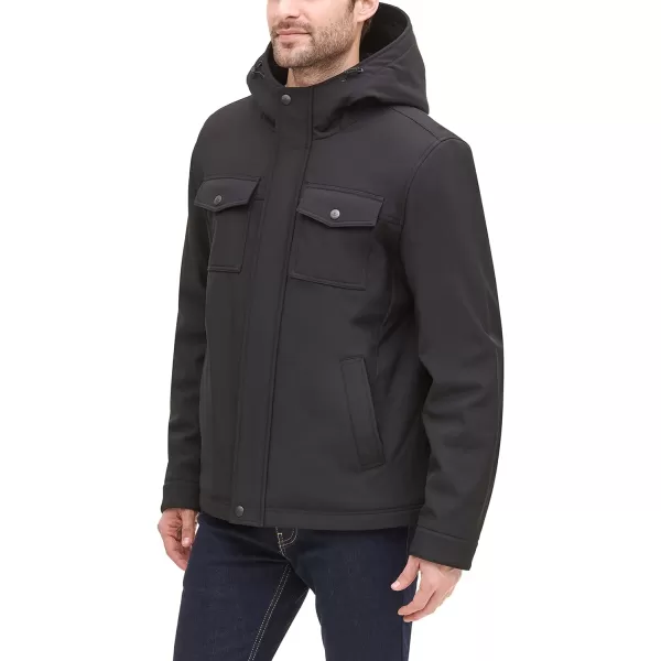 Dockers Mens Arctic Cloth Sherpa Storm JacketBlack Soft Shell