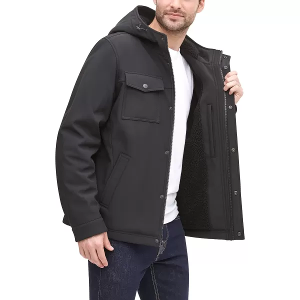 Dockers Mens Arctic Cloth Sherpa Storm JacketBlack Soft Shell