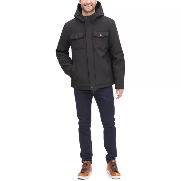 Dockers Mens Arctic Cloth Sherpa Storm JacketBlack Soft Shell