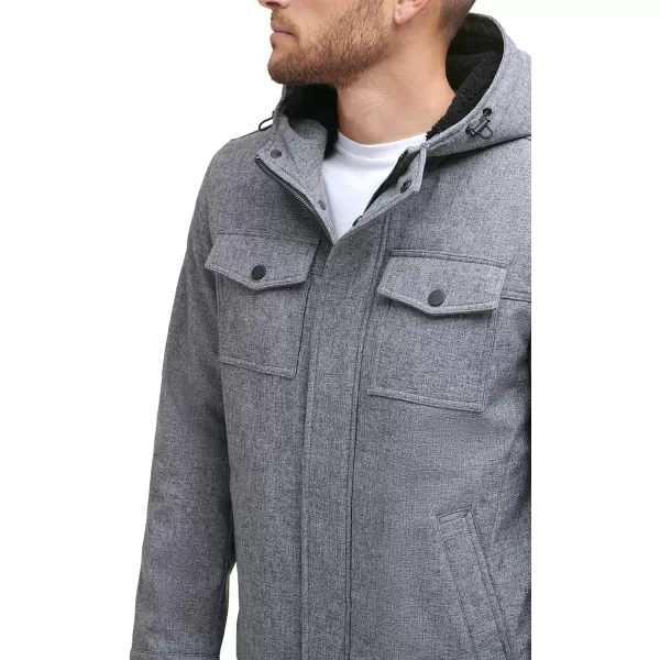 Dockers Mens Arctic Cloth Sherpa Storm JacketHeather Grey Soft Shell