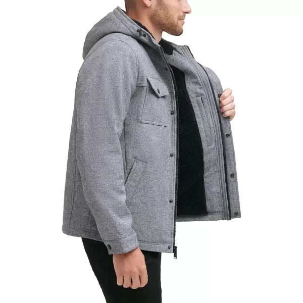 Dockers Mens Arctic Cloth Sherpa Storm JacketHeather Grey Soft Shell