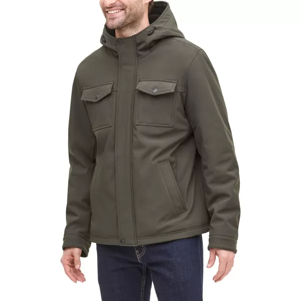 Dockers Mens Arctic Cloth Sherpa Storm JacketOlive Soft Shell