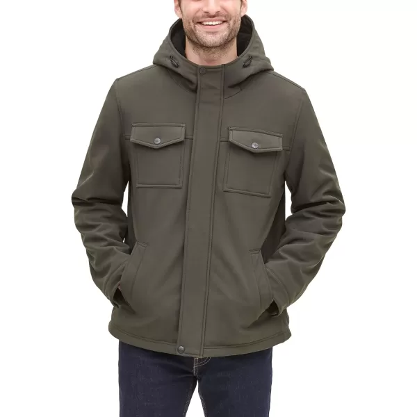 Dockers Mens Arctic Cloth Sherpa Storm JacketOlive Soft Shell