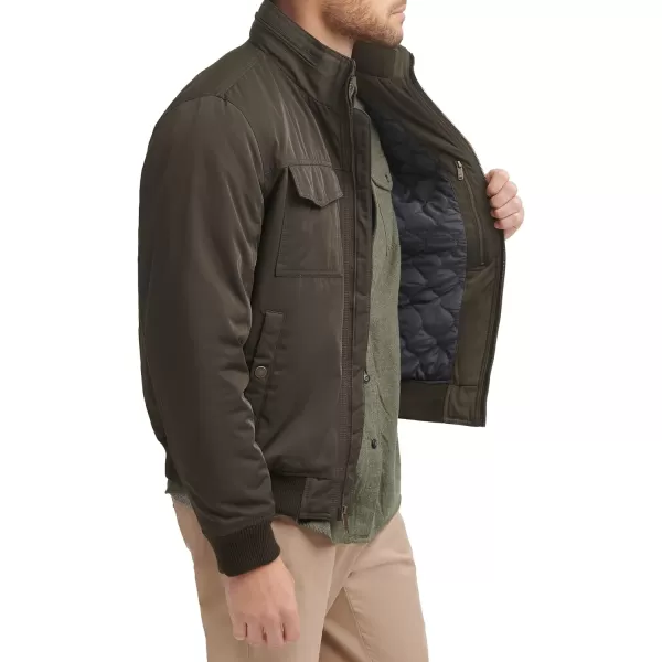 Dockers Mens Quilted Lined Flight Bomber JacketArmy Green