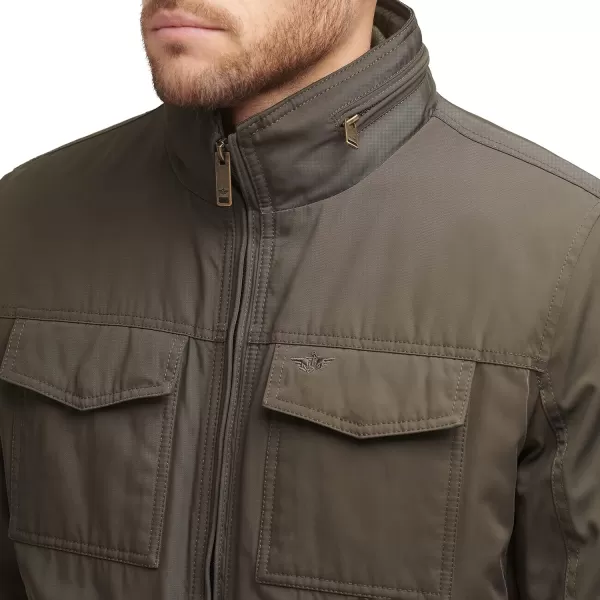 Dockers Mens Quilted Lined Flight Bomber JacketArmy Green