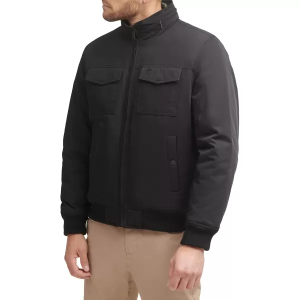 Dockers Mens Quilted Lined Flight Bomber JacketBlack