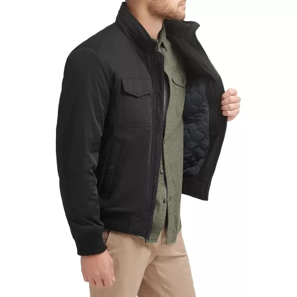 Dockers Mens Quilted Lined Flight Bomber JacketBlack