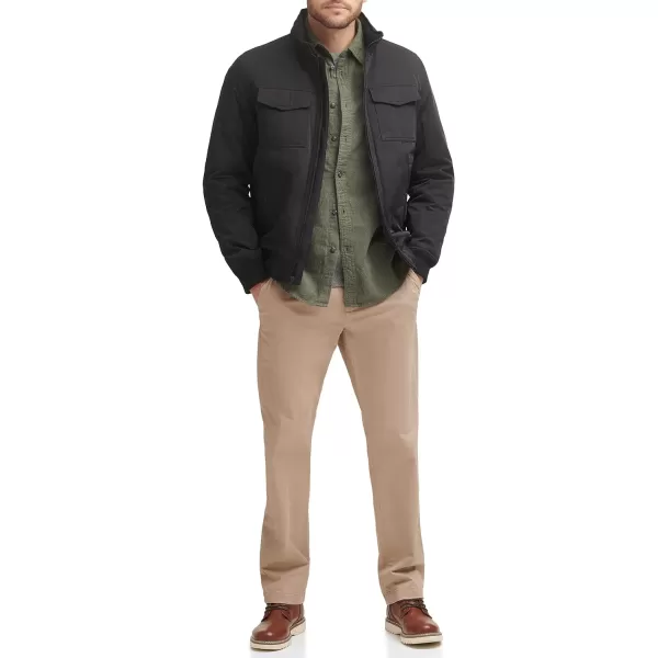 Dockers Mens Quilted Lined Flight Bomber JacketBlack