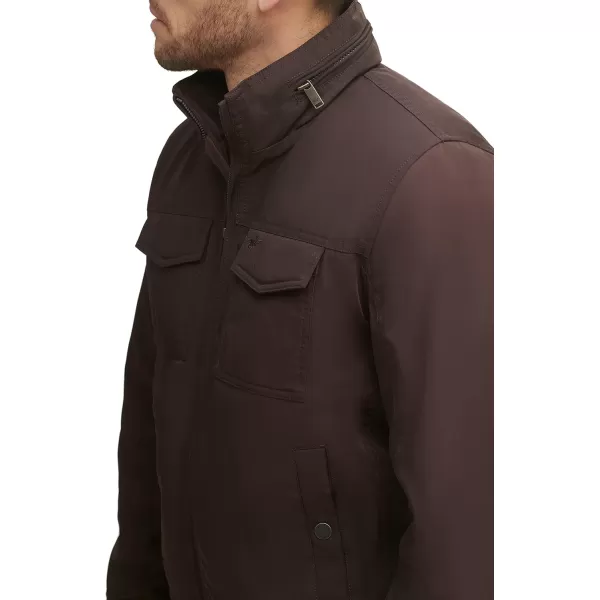 Dockers Mens Quilted Lined Flight Bomber JacketDark Brown