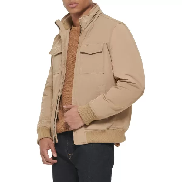 Dockers Mens Quilted Lined Flight Bomber JacketGold