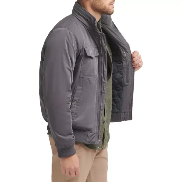 Dockers Mens Quilted Lined Flight Bomber JacketGrey