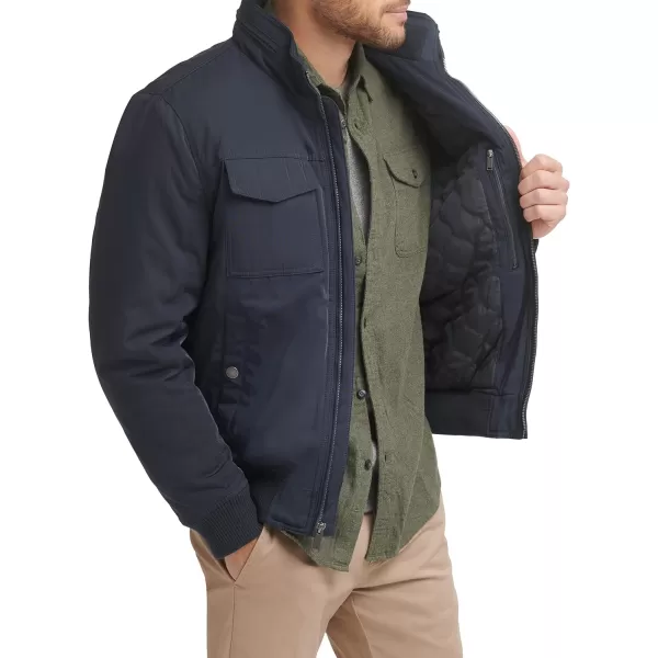 Dockers Mens Quilted Lined Flight Bomber JacketNavy