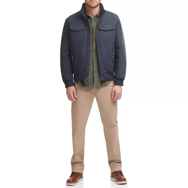 Dockers Mens Quilted Lined Flight Bomber JacketNavy