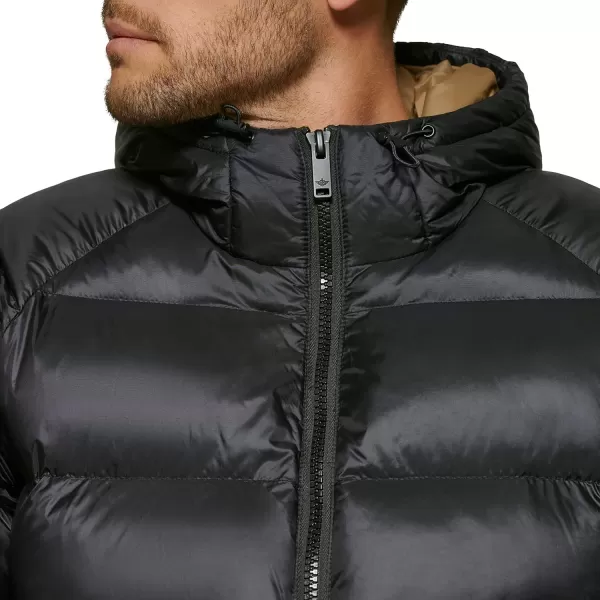 Dockers Mens Recycled Quilted Hooded Puffer JacketBlack