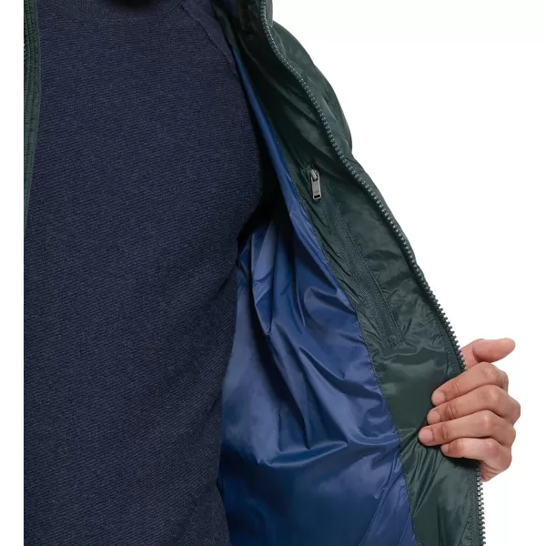 Dockers Mens Recycled Quilted Hooded Puffer JacketForest