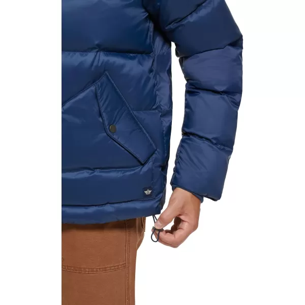 Dockers Mens Recycled Quilted Hooded Puffer JacketNavy