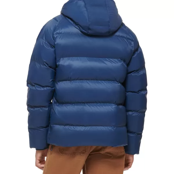 Dockers Mens Recycled Quilted Hooded Puffer JacketNavy