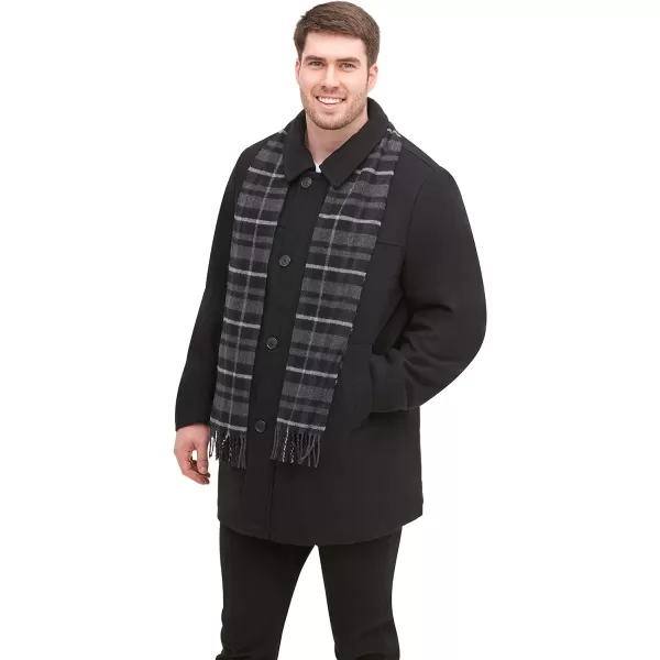 Dockers Mens Weston Wool Blend Scarf CoatBig amp Tall Black