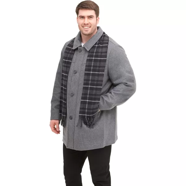 Dockers Mens Weston Wool Blend Scarf CoatBig amp Tall Light Grey