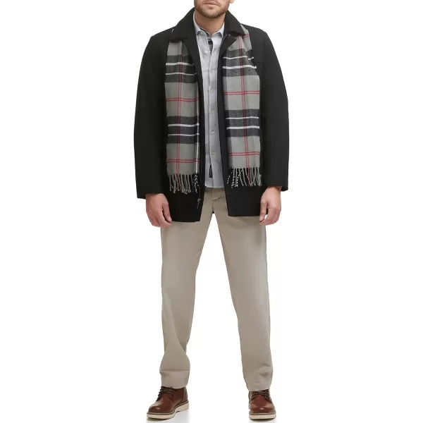 Dockers Mens Weston Wool Blend Scarf CoatStandard Black