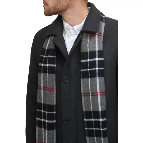 Dockers Mens Weston Wool Blend Scarf CoatStandard Charcoal