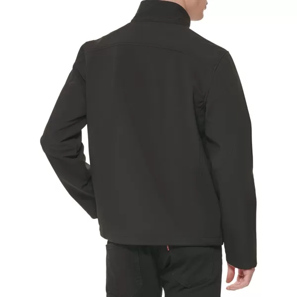 GUESS Mens Softshell Long Sleeve 1 Chest Pocket JacketBlack