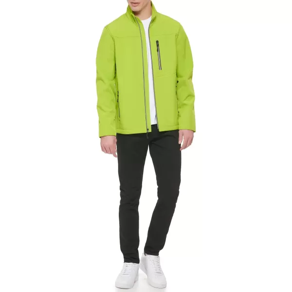 GUESS Mens Softshell Long Sleeve 1 Chest Pocket JacketLime