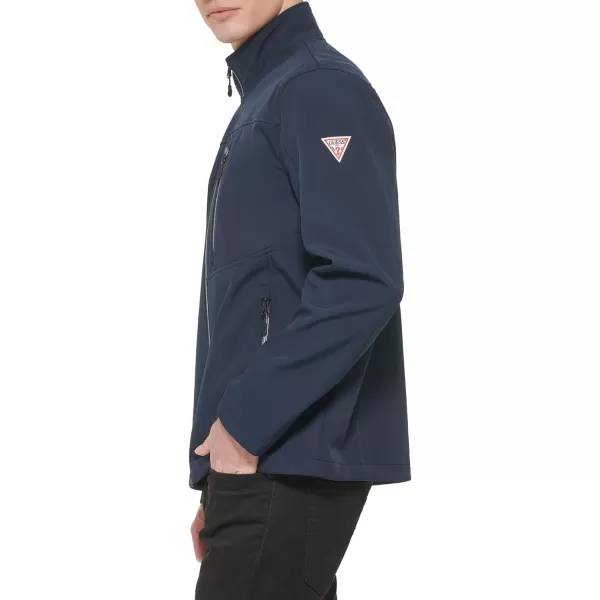 GUESS Mens Softshell Long Sleeve 1 Chest Pocket JacketNavy