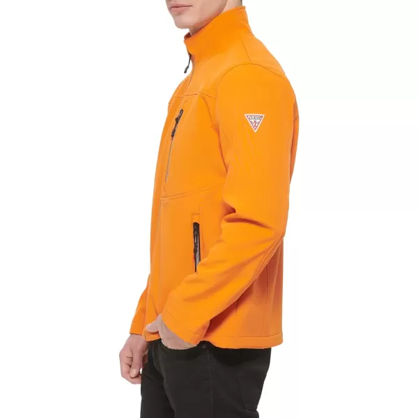 GUESS Mens Softshell Long Sleeve 1 Chest Pocket JacketPumpkin