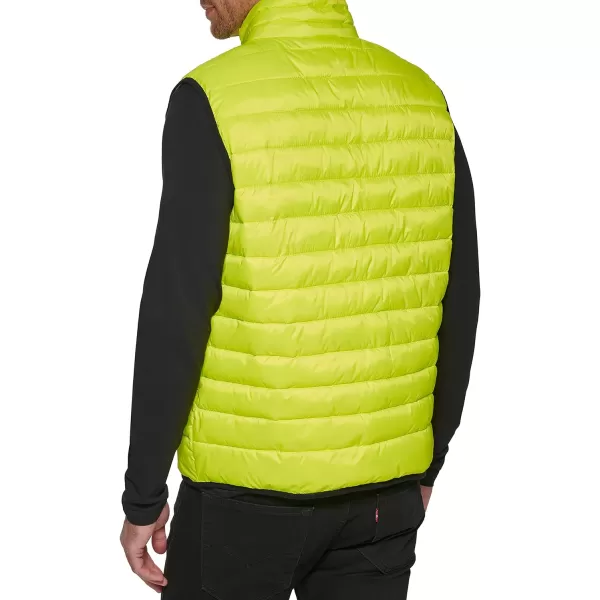 GUESS mens Essential Light Weight Transitional VestNeon Yellow