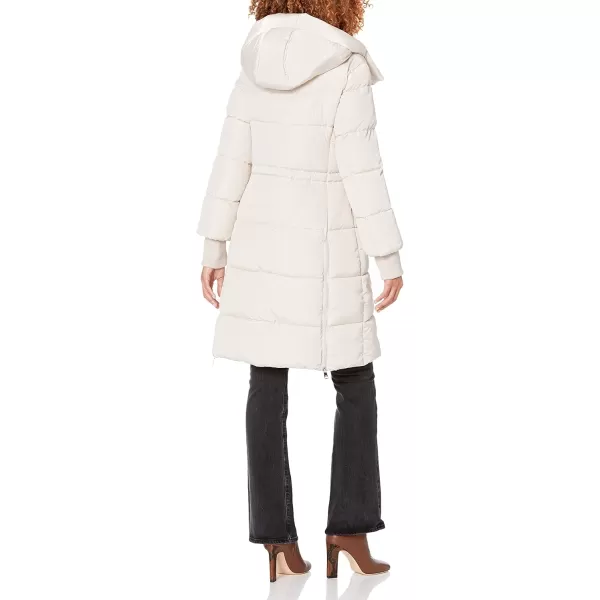 Kenneth Cole Womens Faux Memory Anork with Hidden Drawcord PufferBirch
