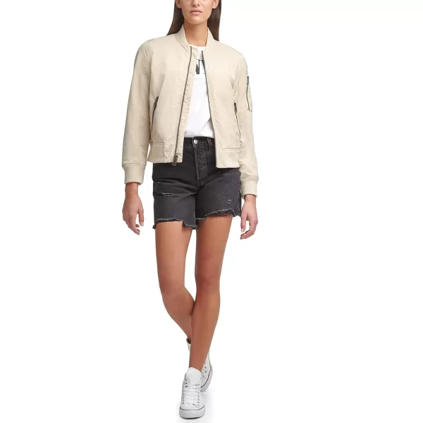 Levis Womens Melanie Newport Bomber Jacket Regular  Plus SizeBleached Sand