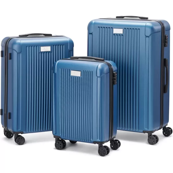 Marc New York Lotus 21 Upright Luggage Blue Steel Carry OnCarry On Blue Steel