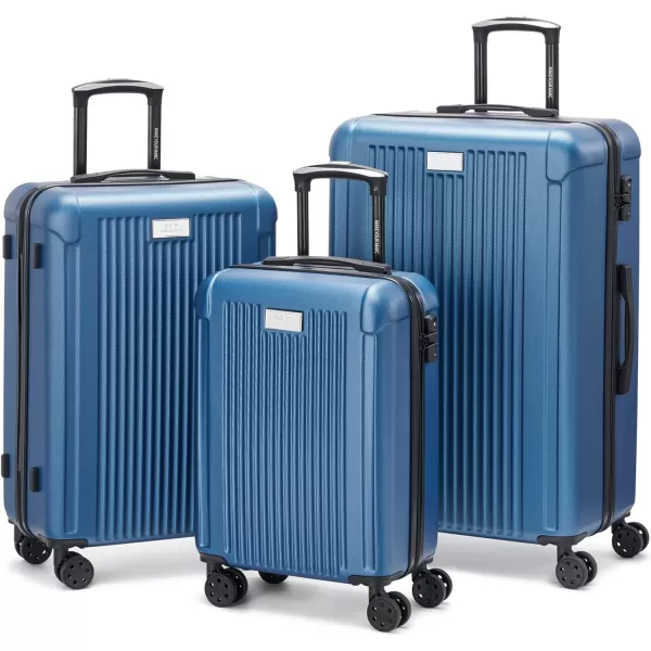 Marc New York Lotus 21 Upright Luggage Blue Steel Carry OnCarry On Blue Steel