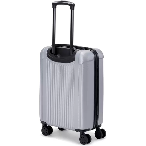 Marc New York Lotus 21 Upright Luggage Silver Carry OnMarc New York Lotus 21 Upright Luggage Silver Carry On