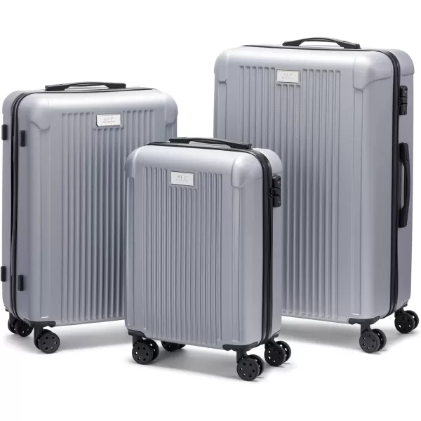 Marc New York Lotus 21 Upright Luggage Silver Carry OnMarc New York Lotus 21 Upright Luggage Silver Carry On