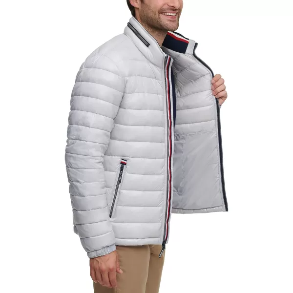 Tommy Hilfiger Mens Water Resistant Ultra Loft Down Alternative Puffer JacketIce Wet Look