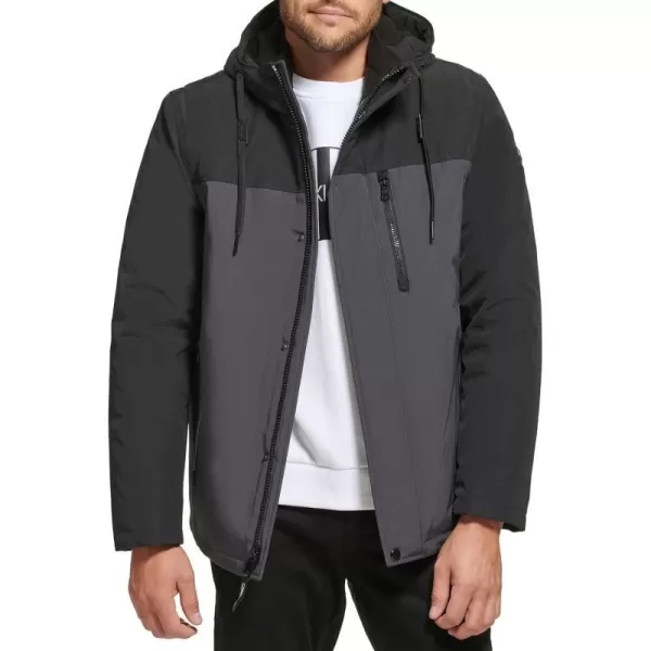 Calvin Klein Mens Arctic Faille 3 in 1 Systems JacketIron