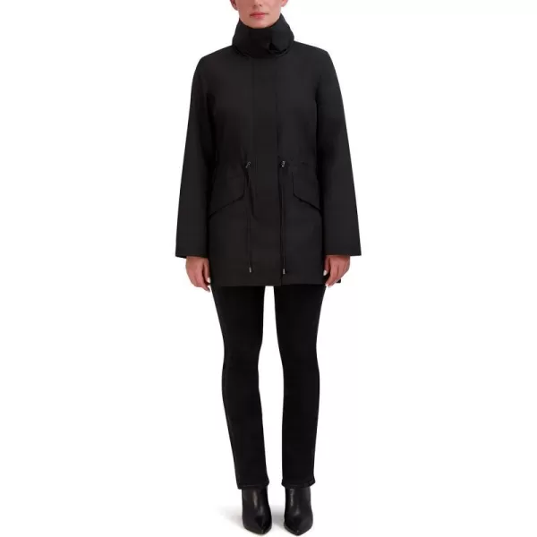 Cole Haan Womens Adjustable Unlined Packable CoatBlack