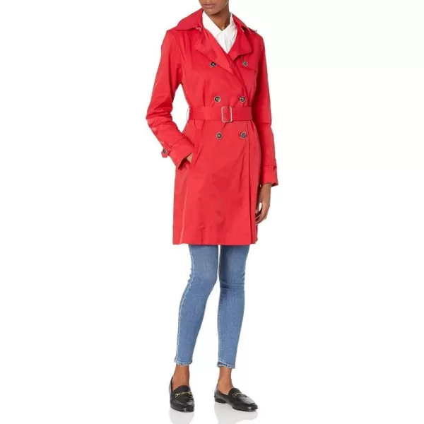 Cole Haan Womens Classic Belted Trench CoatRed