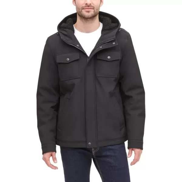 Dockers Mens Arctic Cloth Sherpa Storm JacketBlack Soft Shell