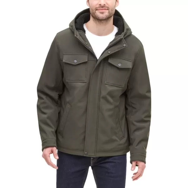 Dockers Mens Arctic Cloth Sherpa Storm JacketOlive Soft Shell