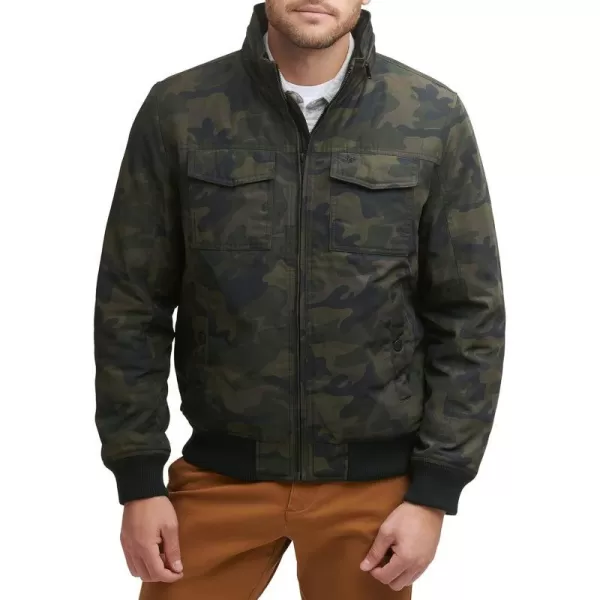 Dockers Mens Quilted Lined Flight Bomber JacketCamouflage