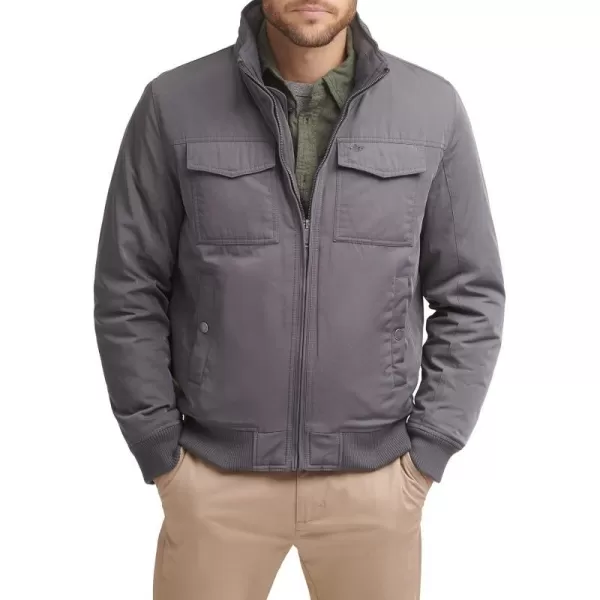 Dockers Mens Quilted Lined Flight Bomber JacketGrey