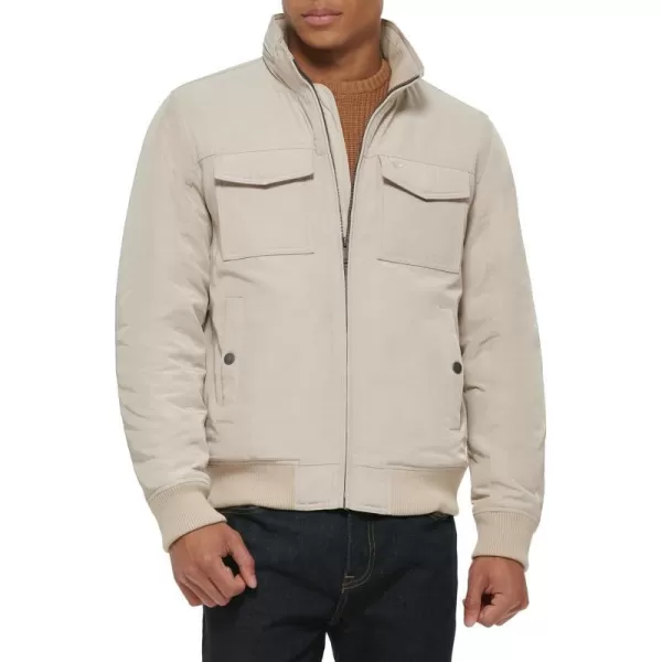 Dockers Mens Quilted Lined Flight Bomber JacketStone