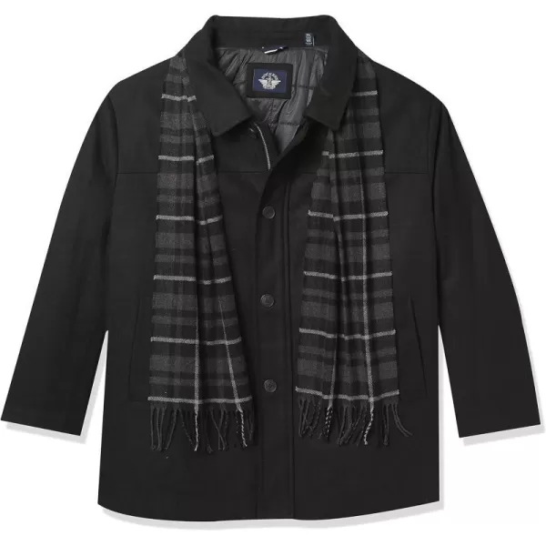 Dockers Mens Weston Wool Blend Scarf CoatBig amp Tall Black