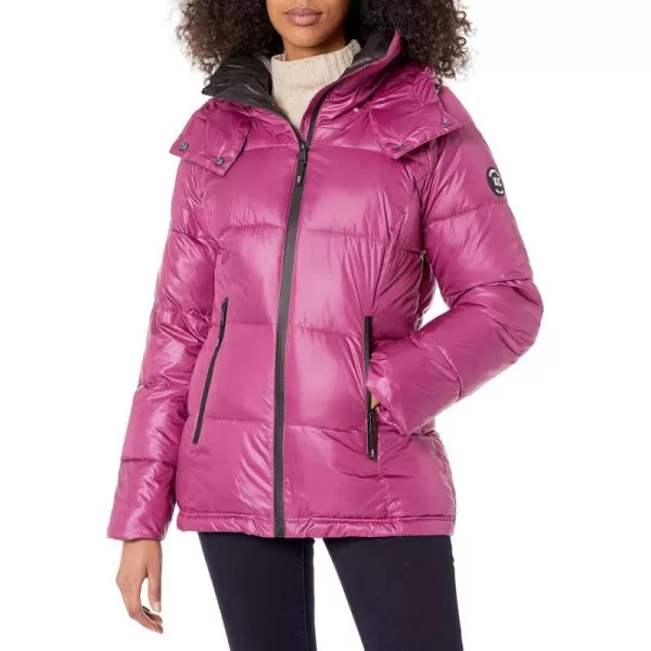 Kenneth Cole Womens Horizontal Zip Puffer JacketMagena