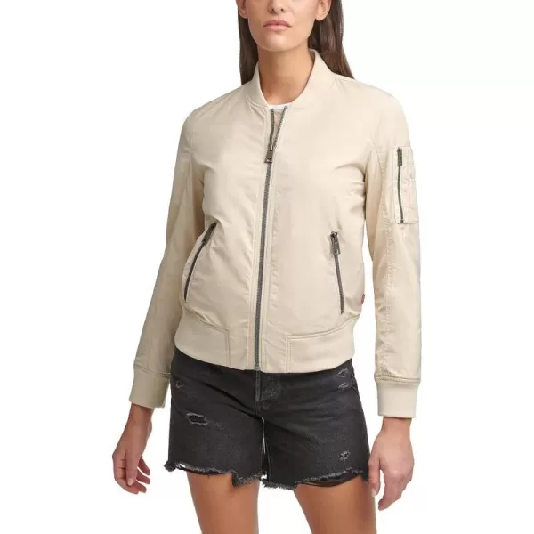 Levis Womens Melanie Newport Bomber Jacket Regular  Plus SizeBleached Sand